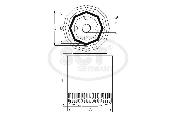 SCT GERMANY Eļļas filtrs SK 801